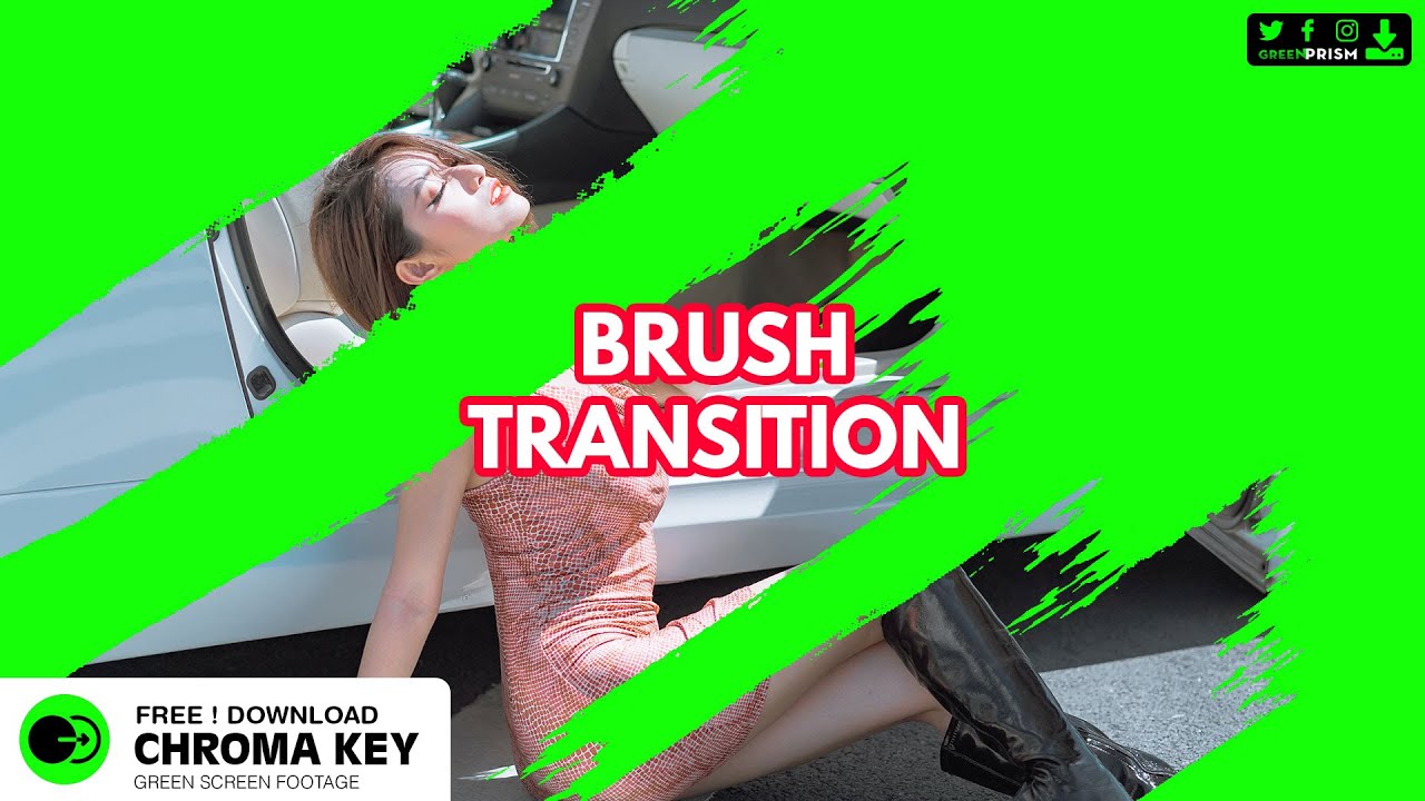 Brush-Transition Green Screen for Premiere pro, Kinemaster, Alight Motion, AE➡️Download Link Below 👇