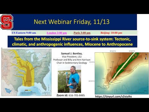 S2S20-25- Tales from the Mississippi River source-to-sink system (Sam Bentley, 11/13/20)