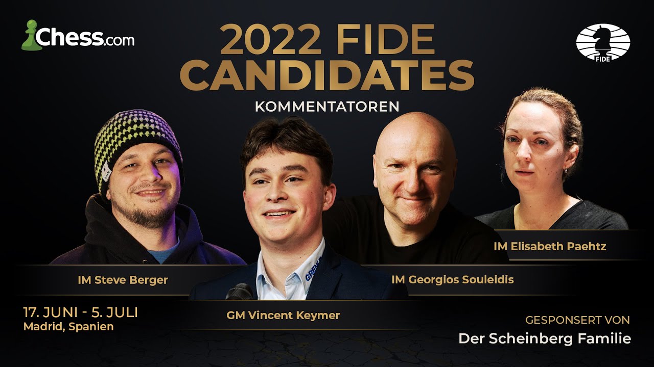 Das FIDE Kandidatenturnier 2022 Die Kämpfe gehen weiter Runde 4 mit Vincent Keymer