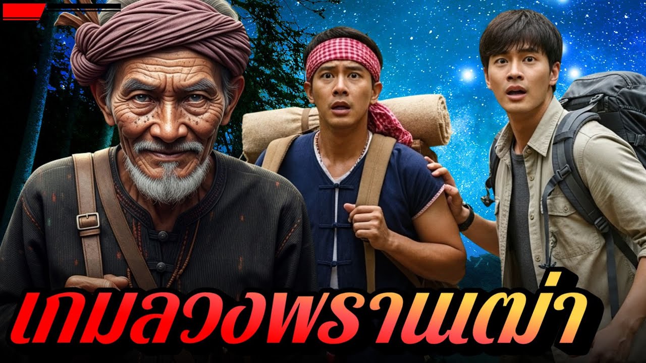 นิทาน เกมลวงพรานเฒ่า พรานแก่เห็นชายหนุ่มดูมีเงินเป็นลูกเศรษฐี เขาจึงพาเข้าป่าหวังรวยทางลัด