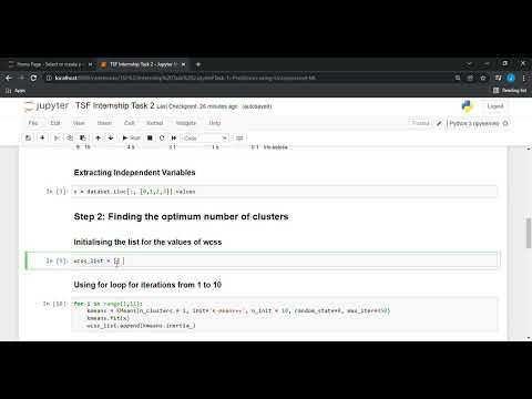 The Sparks Foundation Internship:  Task 2 Submission video