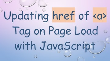 Updating href of a Tag on Page Load with JavaScript