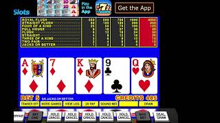 [POKER] Playing 25 Hands Of 9/6 Jacks Or Better Video Poker. Winning 3 Three-Of-A-Kinds, & Straight screenshot 5