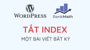 Tắt index - chặn thu thập dữ liệu bài viết bất kỳ trên website WordPress khi dùng Rank Math SEO