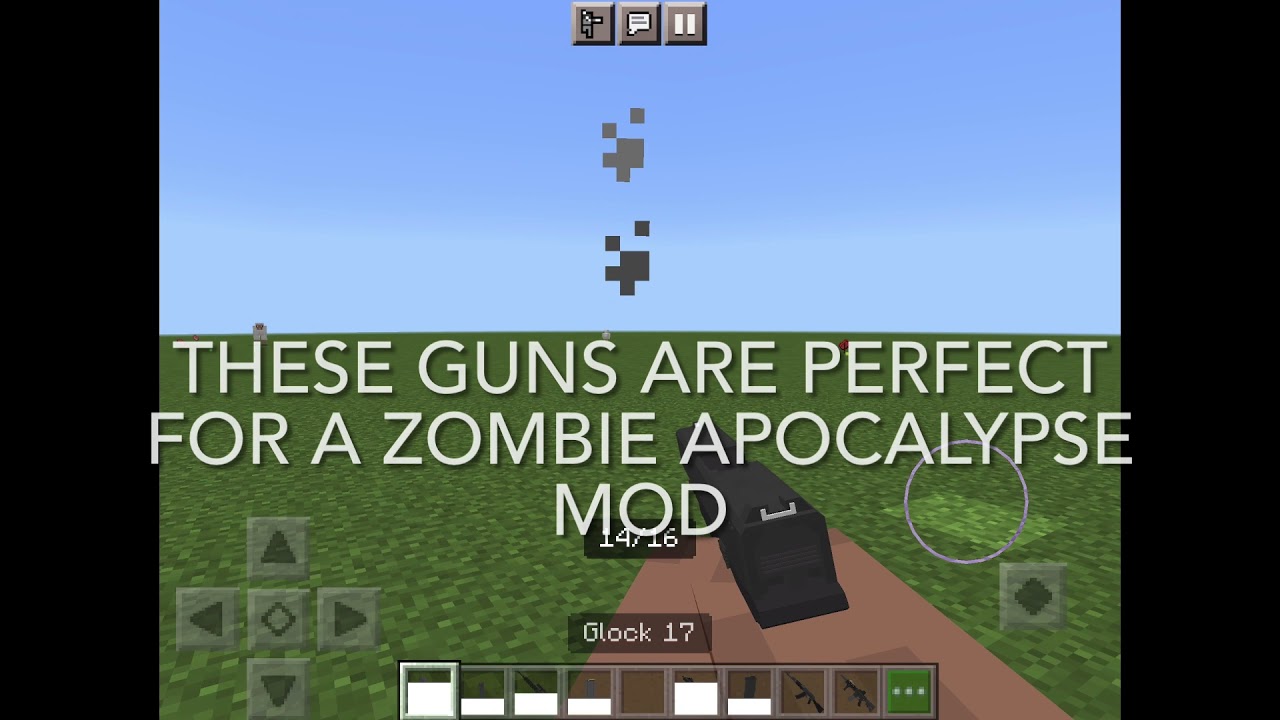 Minecraft bedrock edition battle craft 3D gun mod YouTube