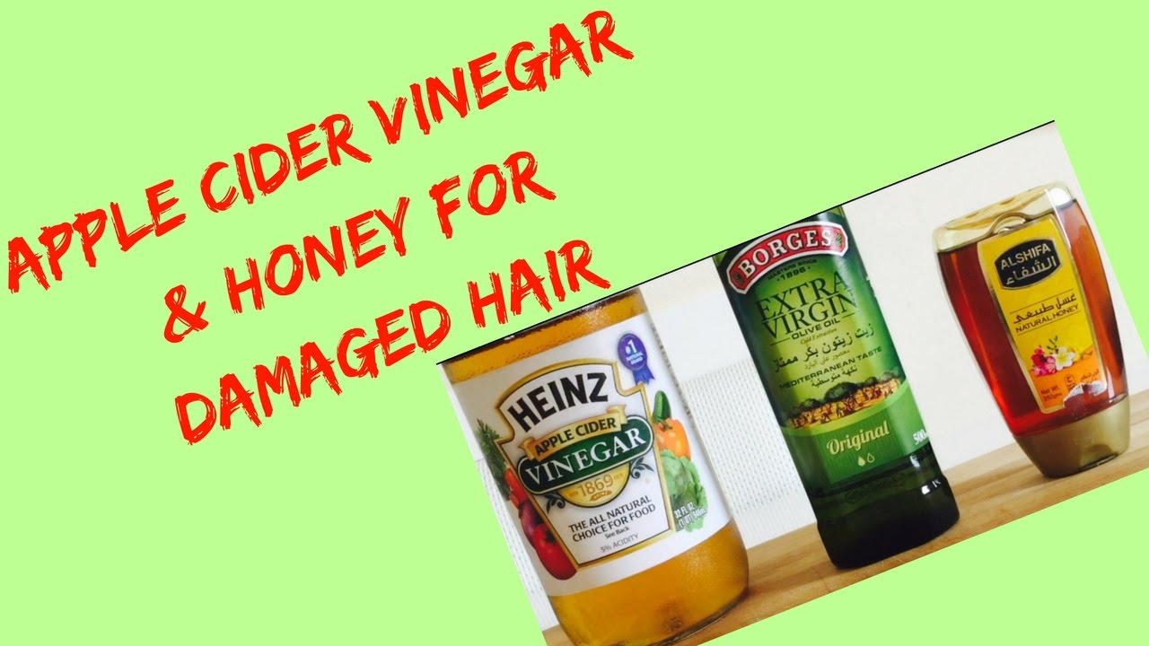 Apple Cider Vinegar & Honey for damaged hair | Hair Mask - YouTube