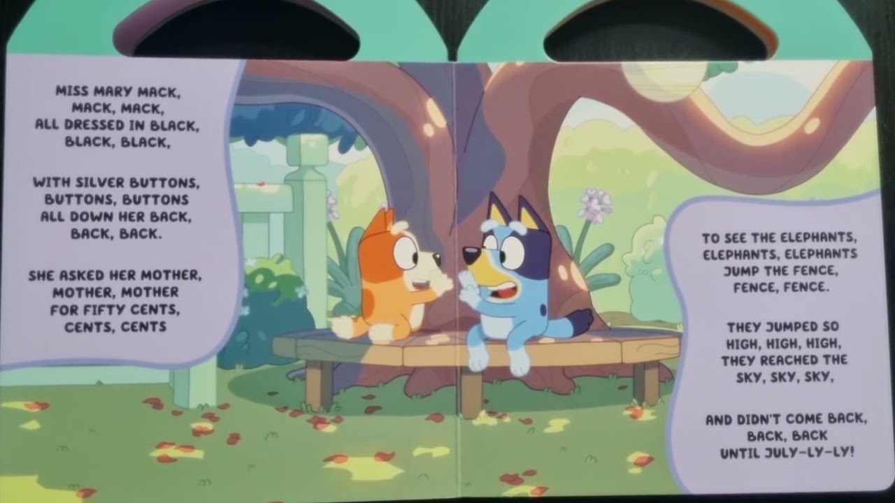 Bluey Miss Mary Mack Mack Mack Read & Sing Aloud Book For Kids Bluey Miss Mary Mack Mack Mack Read & Sing Aloud Book For Kids