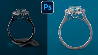 How to Retouching Diamond Ring  jewellery in Photoshop | Ring Jewellery Photography Tutorial | screenshot 1