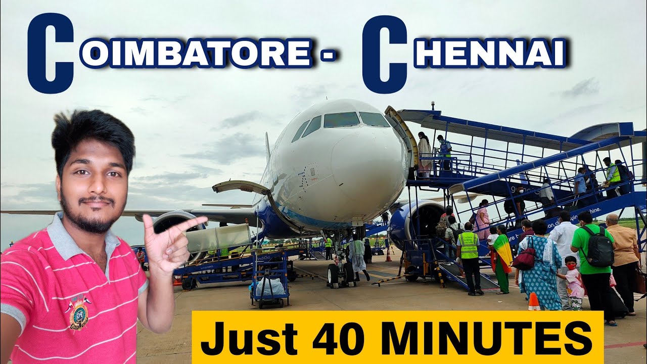 flight travel time from coimbatore to chennai