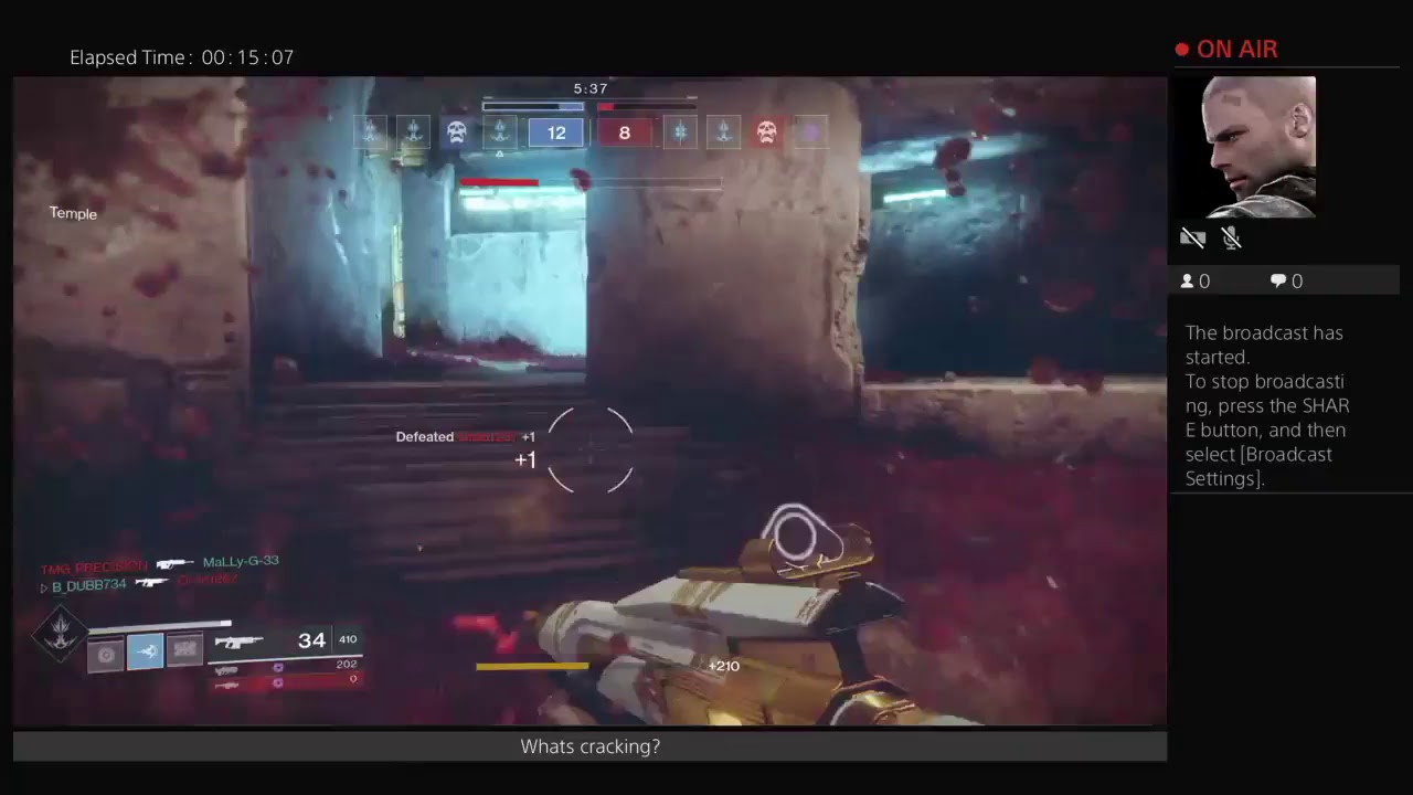 B_DUBB734's Live PS4 Broadcast Destiny 2 Silent Crucible Iron Banner  Clash Game Play.