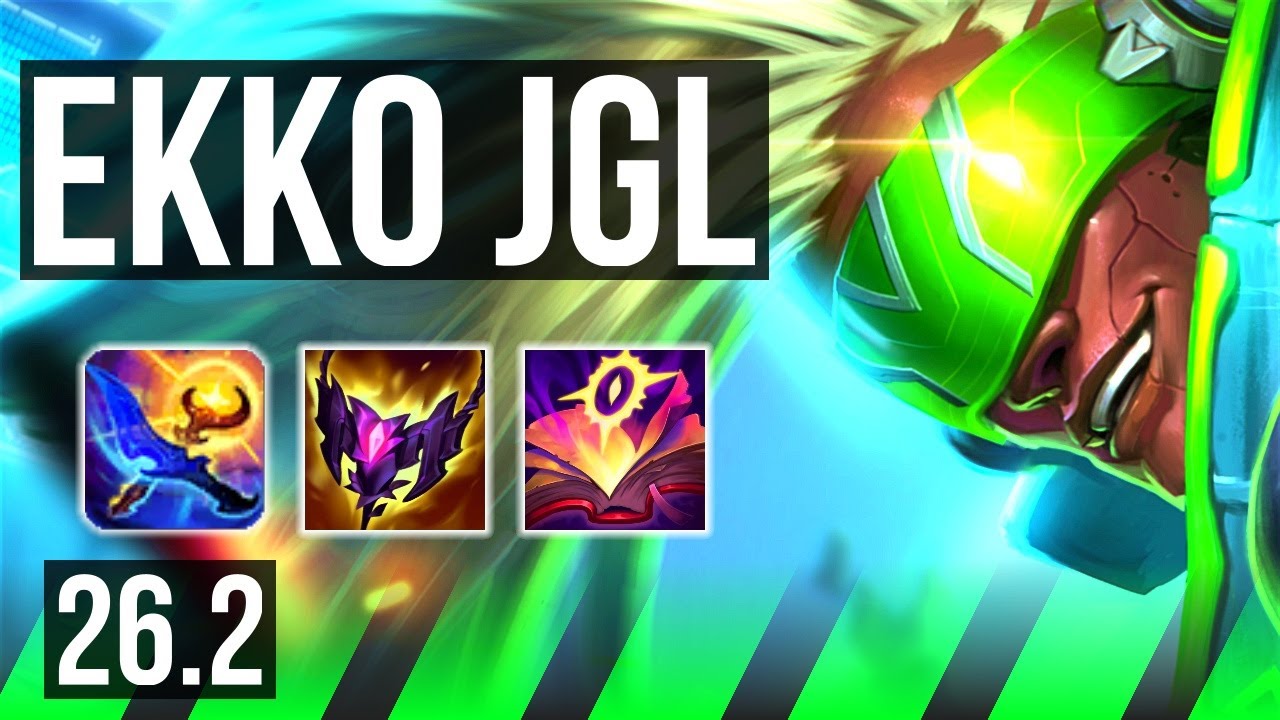 EKKO vs KHA'ZIX (JGL) | Good KDA: 20/2/10 | KR Grandmaster | 26.2