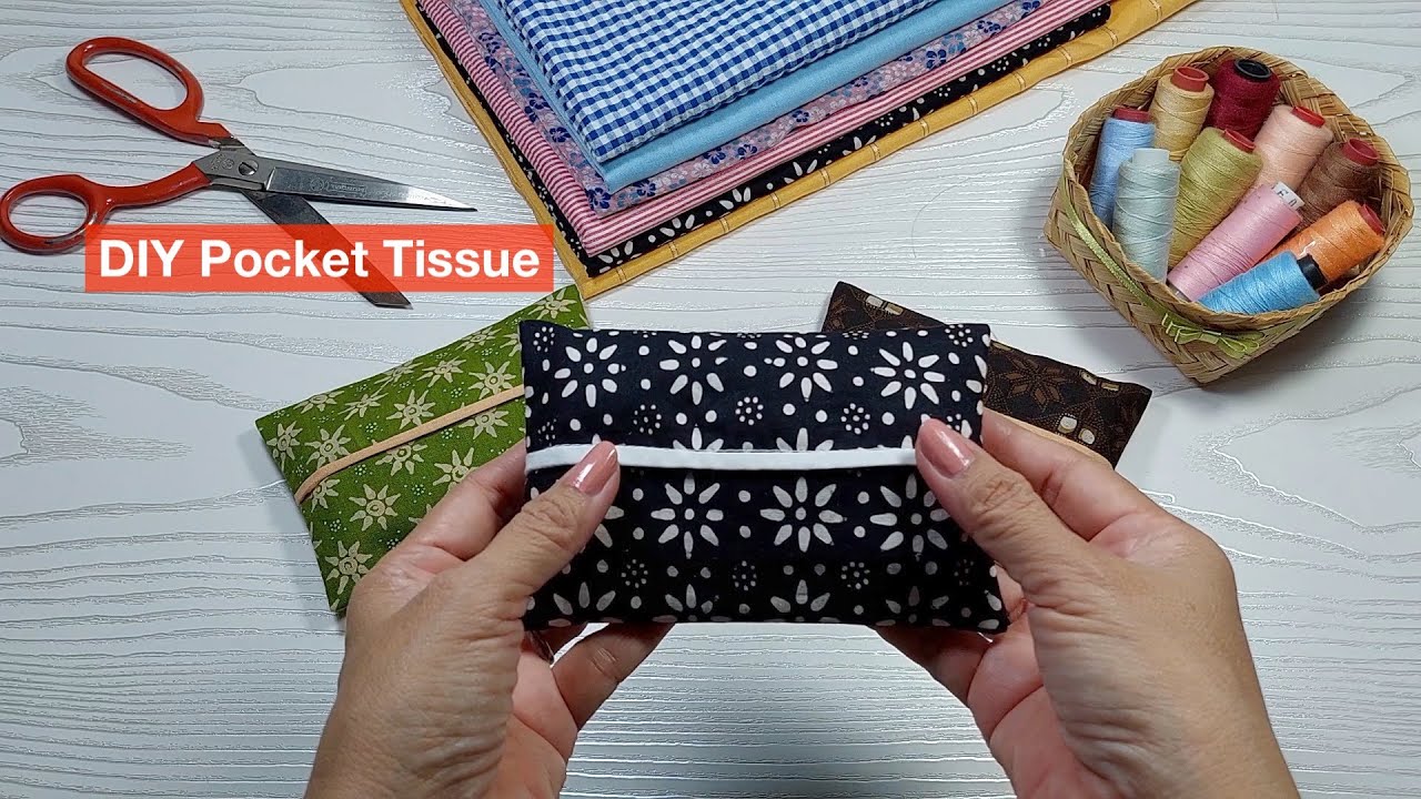 How to Sew a Pocket Tissue Holder Easy Sewing Project from Scratch