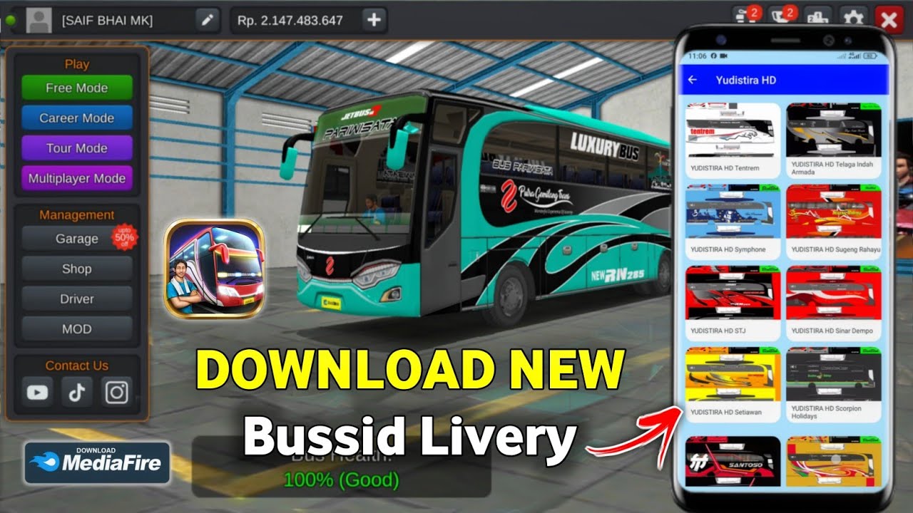 Bus Simulator Indonesia Game Ka Livery Kahan Se Download Kar Le | 2026 For Bussid Livery Skin 