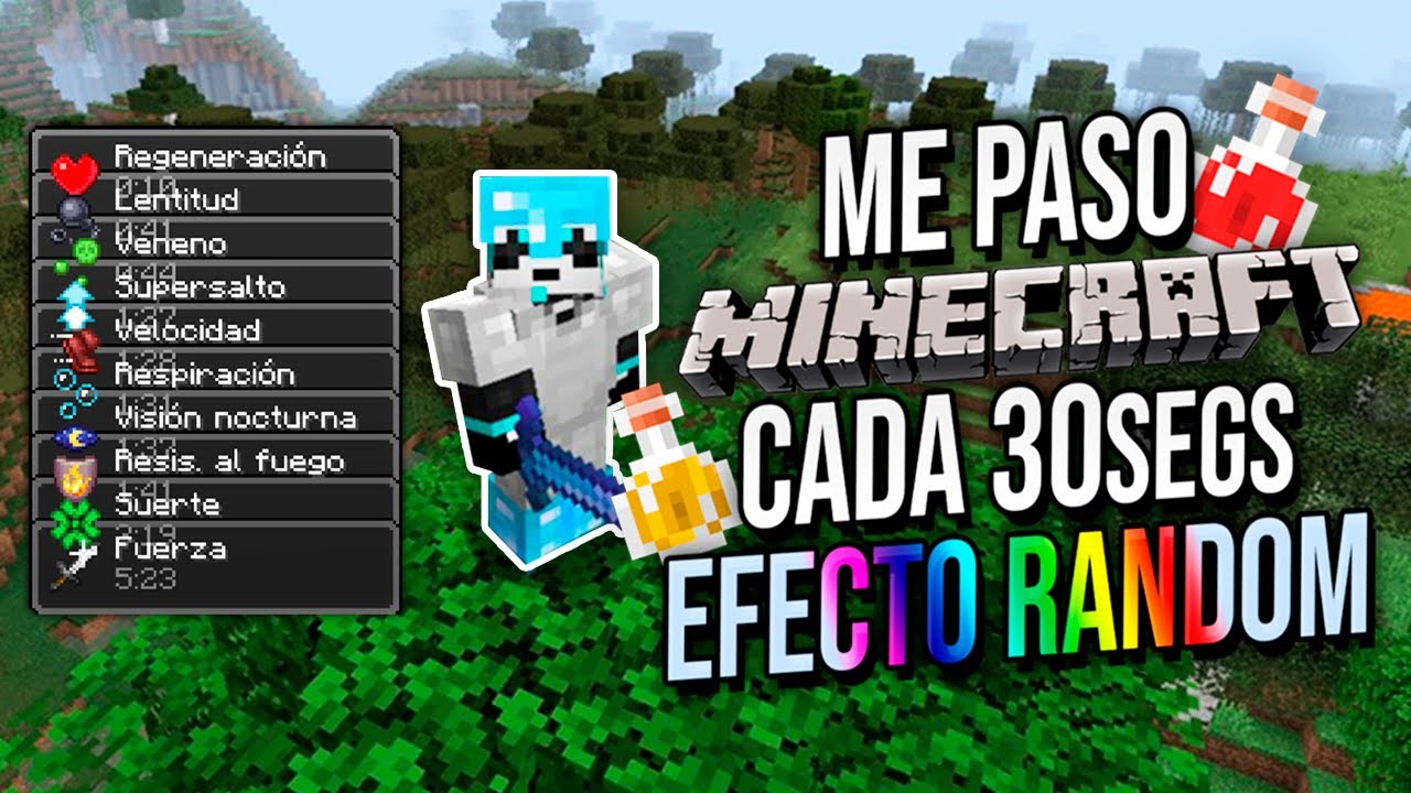 ME PASO MINECRAFT PERO CADA 30 SEGUNDOS HAY UN EFECTO DE POCION RANDOM!!