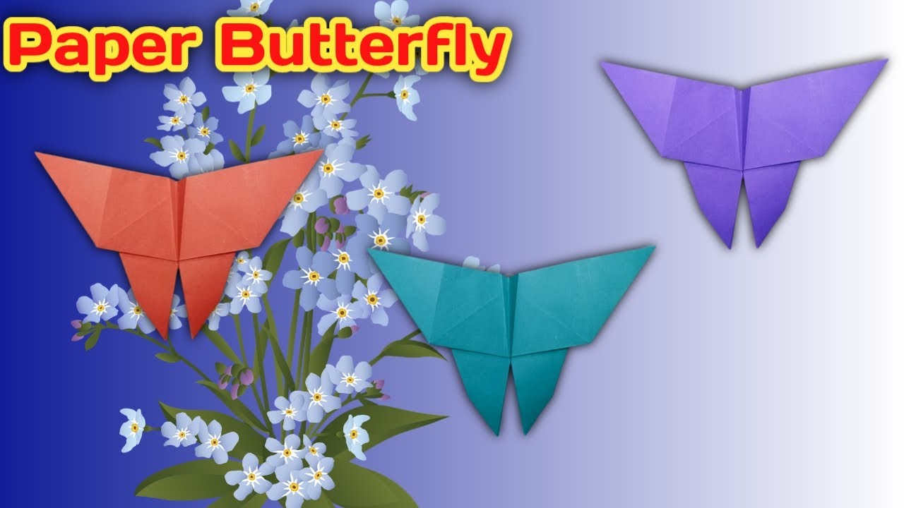 How to Fold a Paper Butterfly , Easy Paper Butterfly YouTube