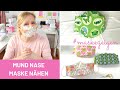 Mundmaske nähen mit Filtertasche und Draht | Gummiband (BMNS) #maskezeigen #maskeauf