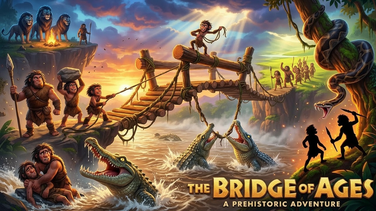 Life Millions of Years Ago: The Sky Path | Hominids Build a Bridge Over Deep Water