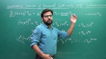 Binomial Theorem: Summation Series of Binomial Coefficients using Differentiation(Part 1) by SPA Sir