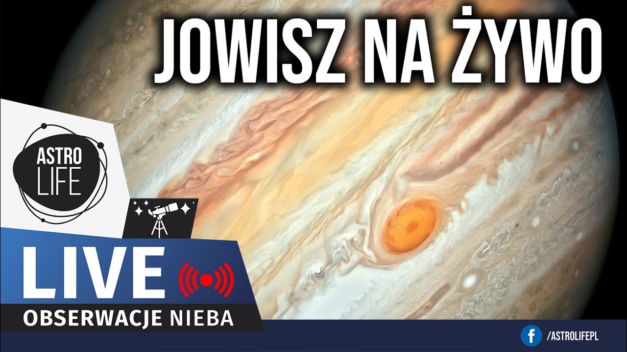 Jowisz przez teleskop. Obserwacje nocnego nieba.