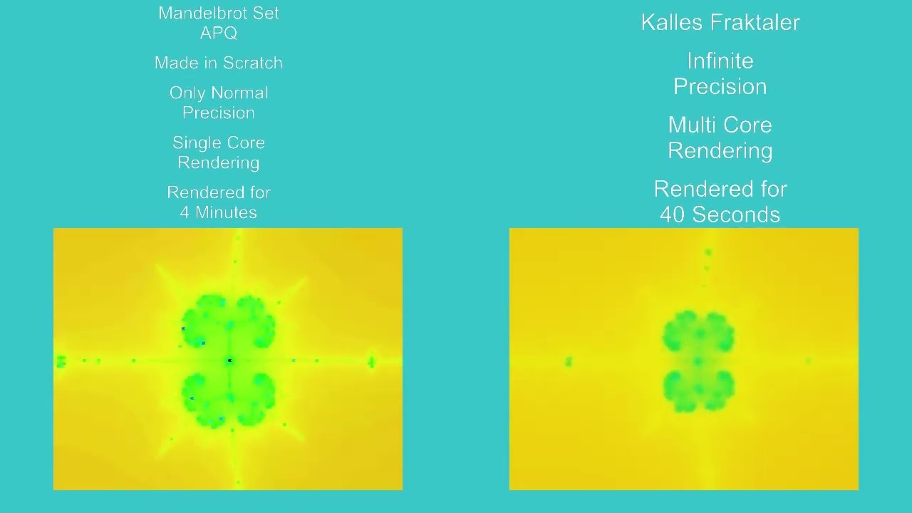 Mandelbrot Set APQ vs Kalles Fraktaler