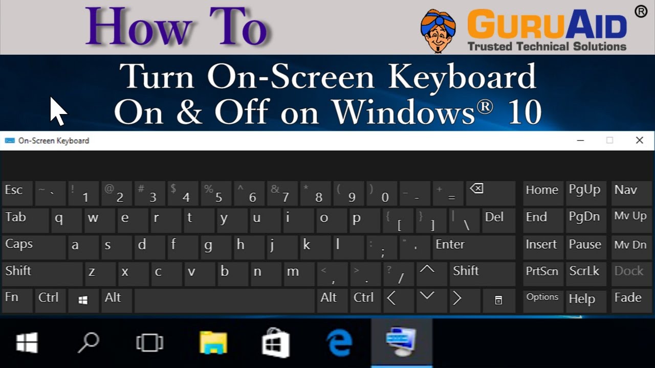 how to turn off virtual keyboard windows 10