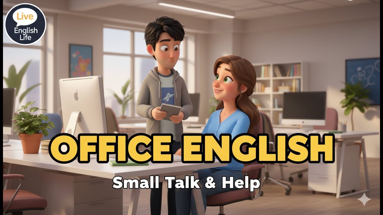 Small Talk at Work - Learn English Conversation (Animated) | Live English Life.
