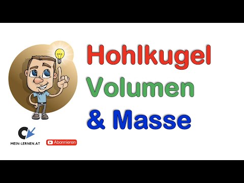 Hohlkugel Volumen und Masse berechnen 1 - YouTube