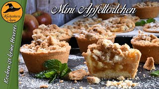 Einfach und köstlich Mini Apfeltörtchen oder ( Mini Apple Pie ) mit Streusel bzw. Crumbles