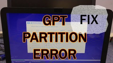 Windows cannot be installed to this disk. GPT Error!