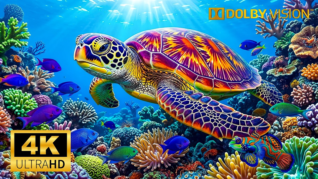 Mesmerizing 4K Marine Life 🐟🌊 | Vibrant Fantasy Reef & Soothing Ocean Sounds