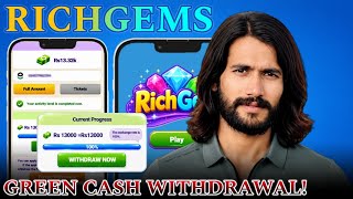 RichGems Activity Level 100%🔥 Rich Gems Withdrawal | Rich Gems Real or Fake | Cargo Sort Earning App screenshot 1