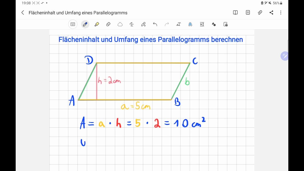 Wie Berechnet Man Den Umfang Eines Parallelogramms Aus