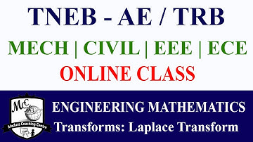 TNEB | TRB | Online class | Engineering Mathematics | Transforms: Laplace Transform