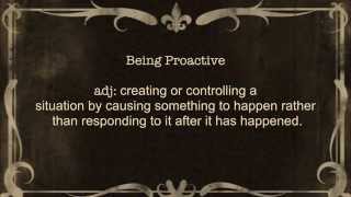"Being Proactive"  Avid Project