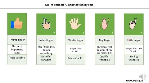 Clinical SAS: SDTM Variables Classification by role