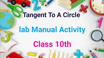 Tangent to a Circle at any point lab manual activity class 10th | Circle lab Manual activity | cl-10