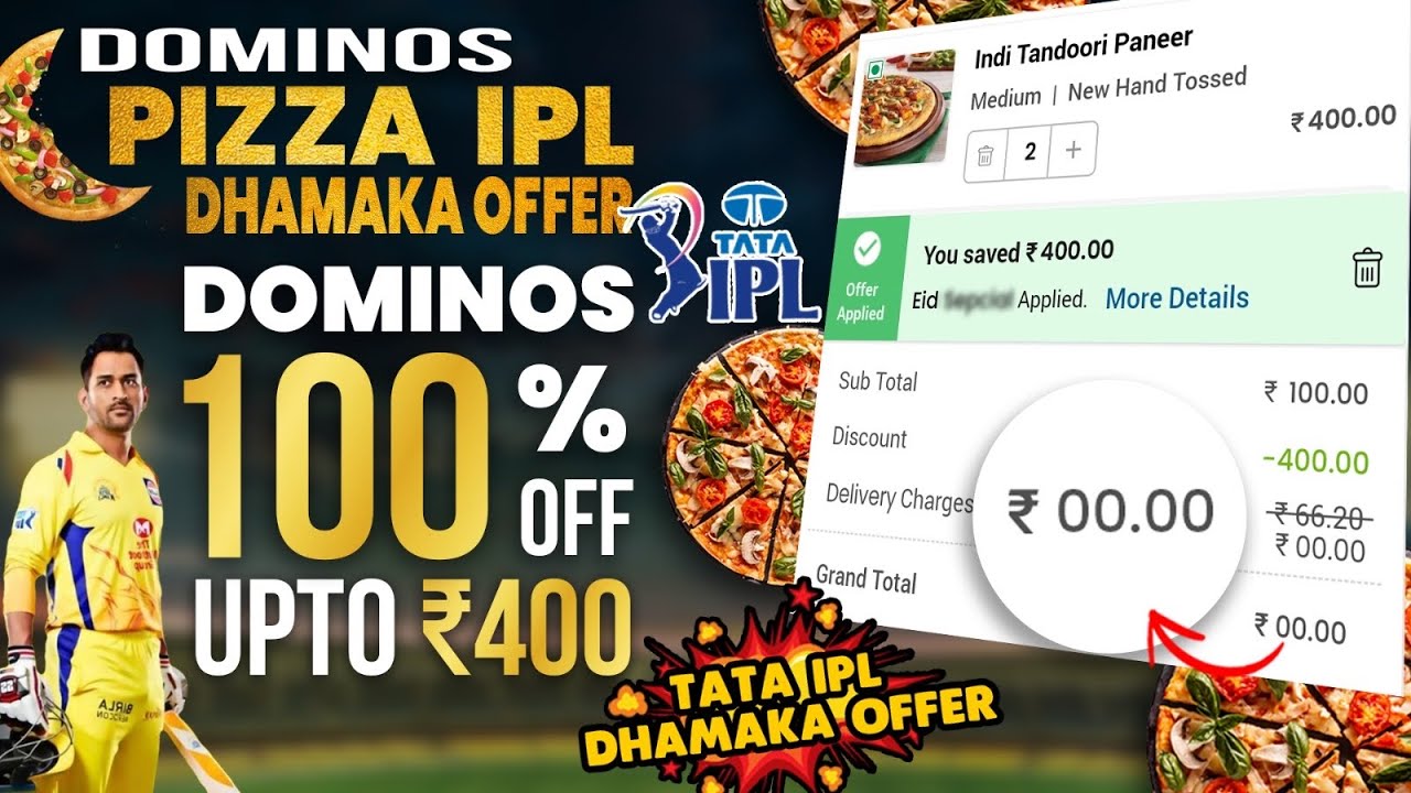 dominos-ipl-dhamaka-offer-get-100-off-upto-400-domino-s-pizza