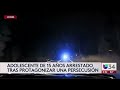Captan persecución de vehículos entre policía y un adolescente de 15 años: joven fue arrestado