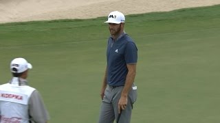Dustin Johnson holes monster putt for birdie at the TOUR Championship