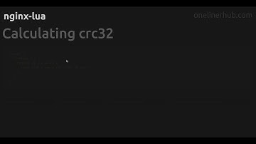 Calculating crc32