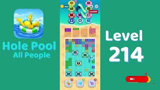 Hole Pool All People Level 214 Walkthrough 🎯 | Color Match Puzzle Gameplay | Mini Boss