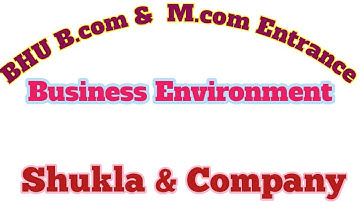 Business Environment Part-4 #BHU #entrance