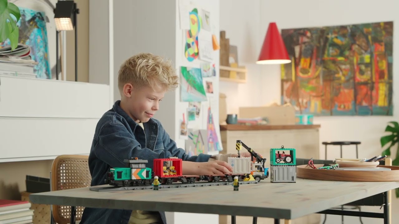 LEGO City Vinç ve Kamyonlu Liman Yük Treni – 60509 (803 Parça