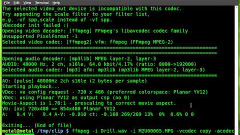 FFMPEG - Working with Audio