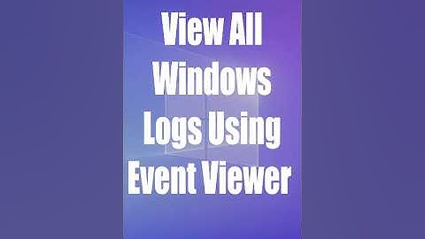 🖥️ Computer Fundamentals: View All Windows Logs Using Event Viewer. #computereducation #pceducation