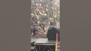 Fan rushes stage at Rage Against the Machine Show Toronto July 23 2022.   Tom Morello gets tackled