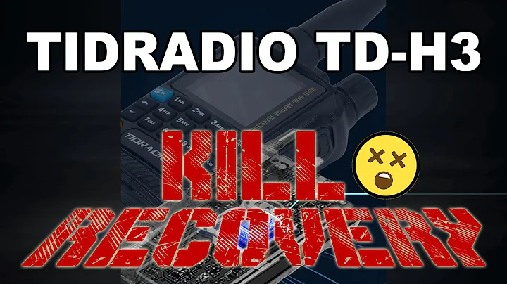 TIDRADIO TD-H3 KILL/STUN mode recovery, return to stock firmware // SY1EBE