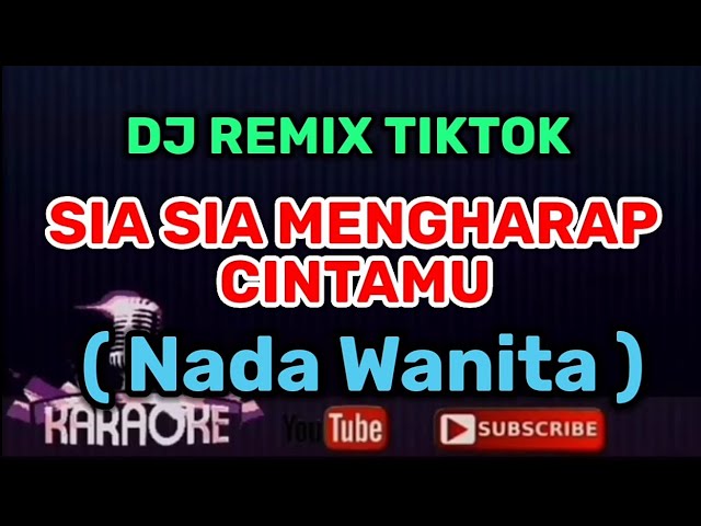 Dj Remix Tiktok - Gustrian Geno - Sia Sia Mengharap Cintamu (KARAOKE) Nada Wanita class=