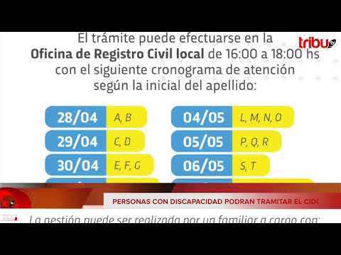 LAS VARILLAS: PERSONAS CON DISCAPACIDAD PODRAN TRAMITAR EL CIDI