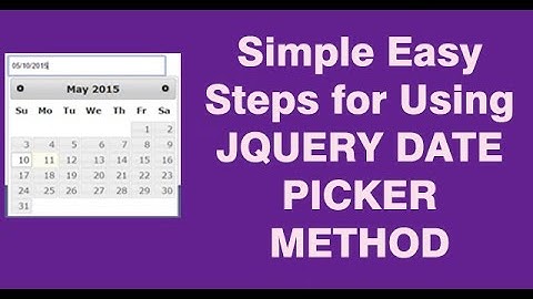 Datepicker Easy method in jQuery